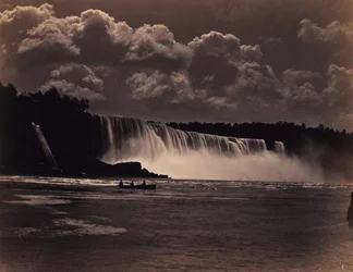 Niagara, mit Boot, um 1870
