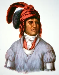 Ledagie, ein Häuptling der Creek-Leute, nach einem Gemälde von 1825