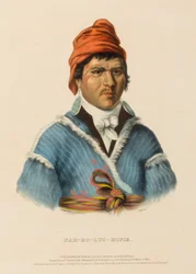 NAH-ET-LUC-HOPIE, aus Geschichte der Indianerstämme Nordamerikas