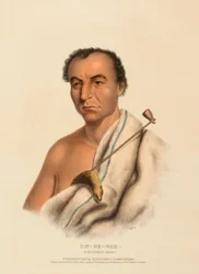 ON-GE-WAE. Ein Chippewa-Häuptling, aus der Geschichte der Indianerstämme Nordamerikas