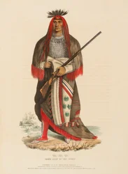 WA-NA-TA. GROSSER HÄUPTLING DER SIOUX, aus der Geschichte der Indianerstämme Nordamerikas