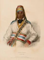 YOHOLO-MICCO. Ein CREEK-Häuptling, aus der Geschichte der Indianerstämme Nordamerikas