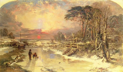 Winterszene an der Themse