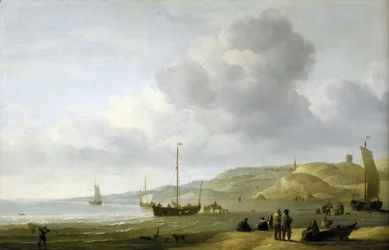 Szene am Ufer in der Nähe von Scheveningen (Holland)