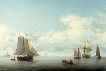 Meereslandschaft mit Schiffen