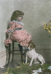 In Ungnade, Mezzotinto von F. Stacpoole, mit Handkolorierung, veröffentlicht von Thomas McLean, 1887