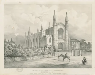 Wolverhampton - St. Pauls Kirche: Lithographie, undatiert [mittleres 19. Jahrhundert]