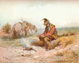 Langham Skizze: Das Biwak, um 1885