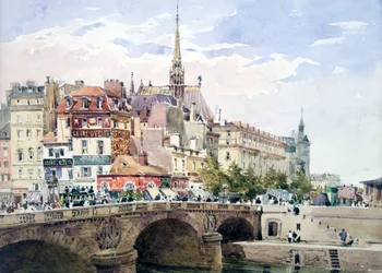 Saint-Michel-Brücke, Paris, ca. 1822-1878
