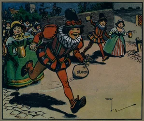 Mädchen und Jungen kommen zum Spielen heraus
