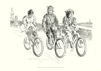 Gullem folgt dem Rat seines Arztes und macht Bewegung im Freien (Lithographie)