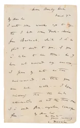 Eigenhändiger Brief, signiert