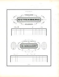 Repräsentative Briefköpfe für Typografie und Schriftgießerei