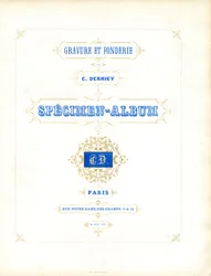 Titelseite des Derriey-Schriftmusterbuchs