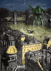 Illustration von Mr. Dudouyt für den Roman von Herbert George Wells 