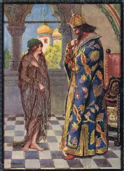 Titelillustration aus Kindererzählungen aus rumänischen Legenden von Moses Gaster