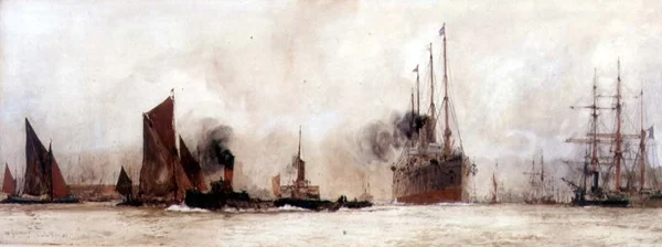 Auf der Themse, Gravesend