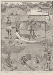 Szenen am Kongo, Afrika