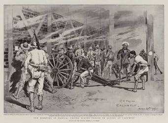 Die Kämpfe in Manila, US-Truppen im Einsatz in Calumpit