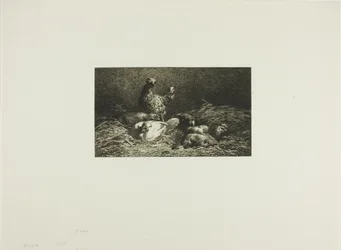 Hühner in ihrem Stall