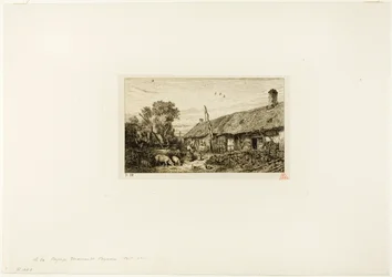 Landschaft mit Bauernhaus