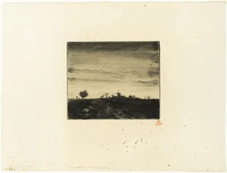 Landschaft mit Windmühlen