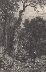 Schießen auf eine Waldschnepfe, 1864