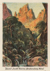 Südafrika: "Teufelszahn," Schlucht, Drakensberg, Natal