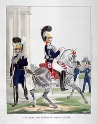 Uniformen der Wachen des französischen Königskorps, 1823