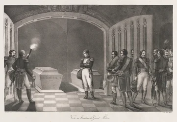 Besuch am Grab von Friedrich dem Großen, frühes 19. Jahrhundert