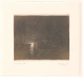 Nächtliche Ansicht auf einen See