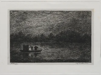 Die Bootsfahrt: Nachtfahrt oder Netzfischen zweite Version, 1861