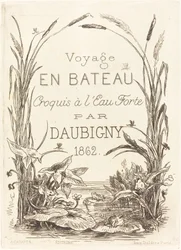Titelseite für "Voyage en bateau"