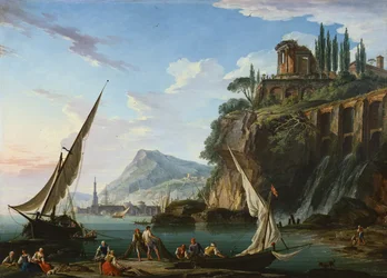 Küstenlandschaft mit dem Tempel der Sibylle, Tivoli