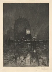 Eine regnerische Nacht, Madison Square, 1890