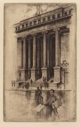 Veranda, Altes Zollhaus, Wall Street, 1905