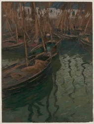 Ein Dock-Harmonie--Fischerboote