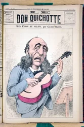 Titelblatt von „Le Don Quixote“, Nummer 614, Satirisch in Farben