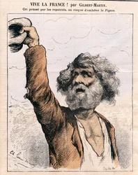Cover von „Le Don Quixote“, Satirique en Couleurs: Vive la France - Amnestie, Rückführung - Illustration von Charles Gilbert-Martin (1839-1905)