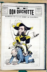 Cover von "Le Don Quixote", Nummer 495, Satirisch in Farben