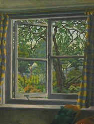 Durch ein Cottage-Fenster, Shipley, Sussex