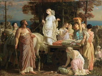 Odysseus und Nausikaa, um 1853