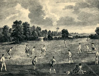 Cricket-Match in Mary-Le-Bone Fields, 1748, 1947