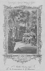 St. Augustinus predigt vor König Ethelbert und Königin Bertha