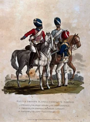 Einheimische Truppen, Dienst der Ostindien-Kompanie, Truppen der Leibgarde des Generalgouverneurs, Soldat der Bengalischen Regulären, aus 