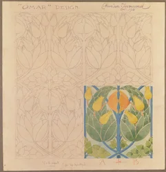 Omar, Entwurf für ein Seiden- und Woll-Doppelgewebe, 1898