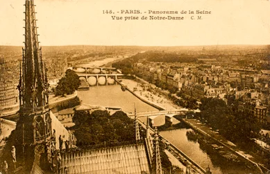 Postkarte/Seine von Notre Dame/Paris/Seine/Ile de France/Frankreich