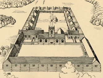 Vogelperspektive des Kartäuserklosters, 1931