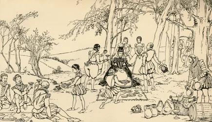 Die Versammlung vor der Jagd, 1931