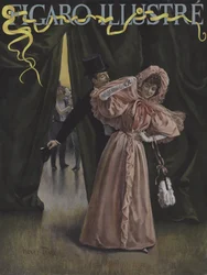 Rosa Domino. Titelbild von Le Figaro Illustre, Februar 1896